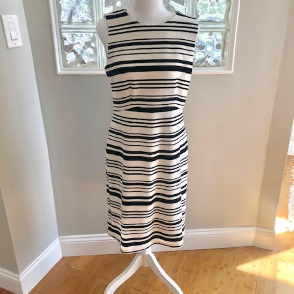 Ann Taylor Factory B&W Striped Dress NWT!